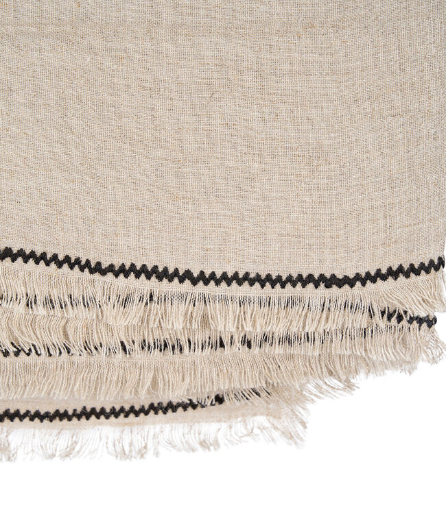 Bazar Bizar Antwerp Toscane tafelkleed - naturel zwart - 150x300