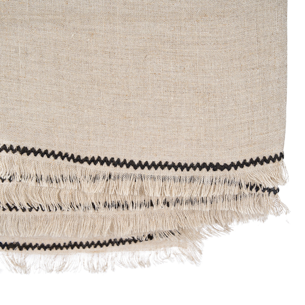 Bazar Bizar Antwerp Toscane tafelkleed - naturel zwart - 150x300