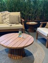 Livingfurn Cindo Tuintafel | Teakhout | H38 x D80 cm