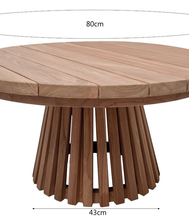 Livingfurn Cindo Tuintafel Rond 80 cm