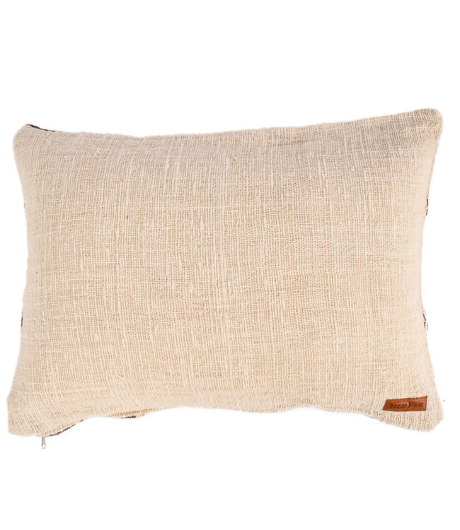 Bazar Bizar Antwerp De Cocoa patchwork-kussenhoes - natuurlijk bruin