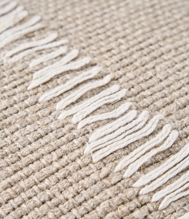 Bazar Bizar Antwerp De Linnensteek Kussenhoes - Natuurwit