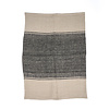 The Linen Moody keukendoek - naturel zwart - 50x70 cm