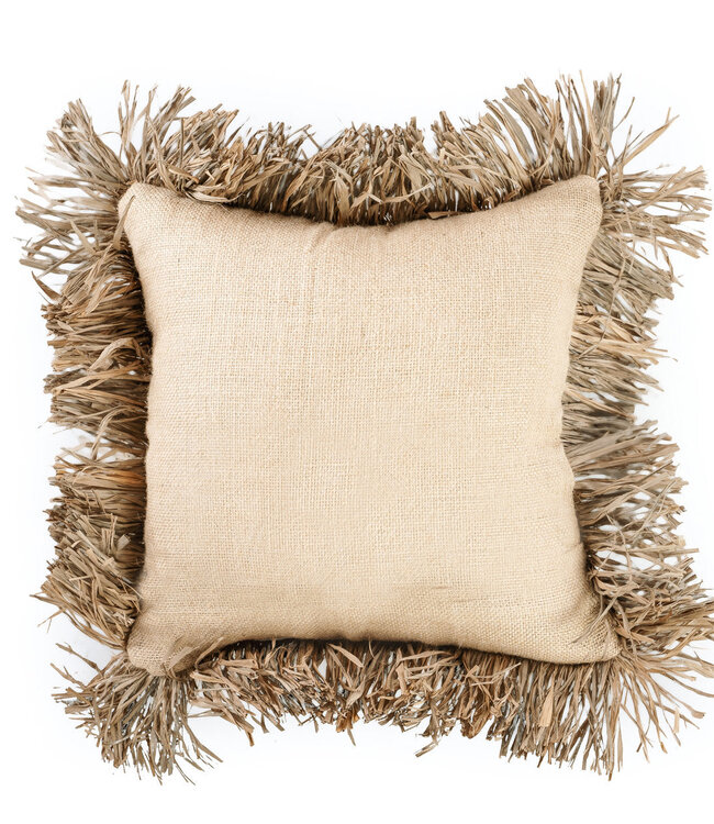 Bazar Bizar Antwerp De jute Bonita kussenhoes - naturel - 40x40 cm