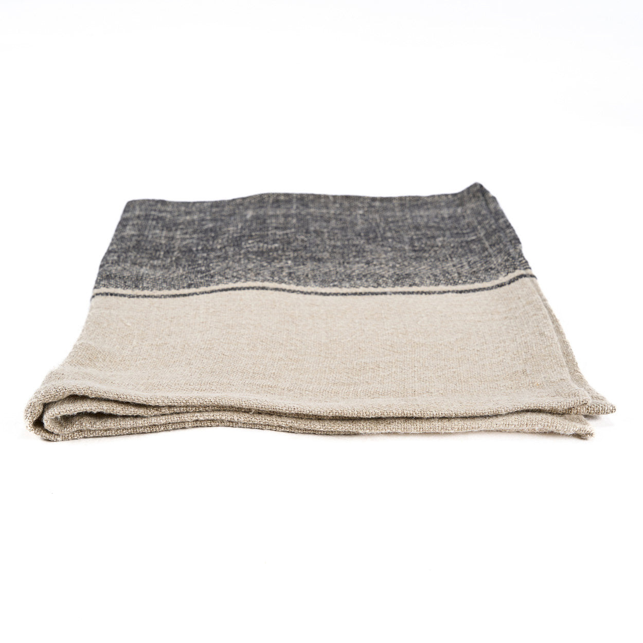 Bazar Bizar Antwerp The Linen Moody keukendoek - naturel zwart - 50x70 cm