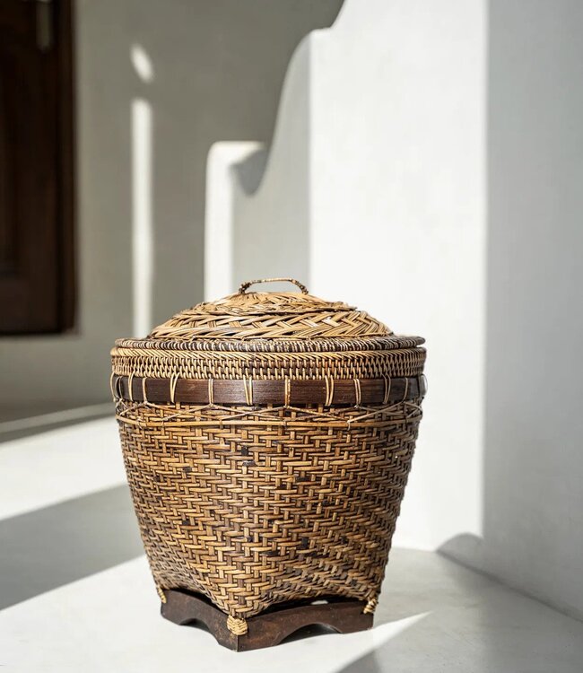 Bazar Bizar Antwerp De Koloniale Opbergmand - Natuurlijk Bruin - M