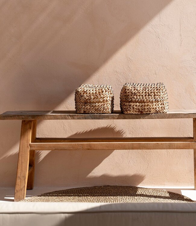 Bazar Bizar Antwerp De mand van kokosnootschalen - naturel - L