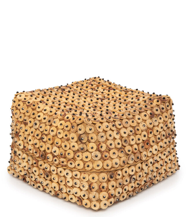 Bazar Bizar Antwerp De mand van kokosnootschalen - naturel - L