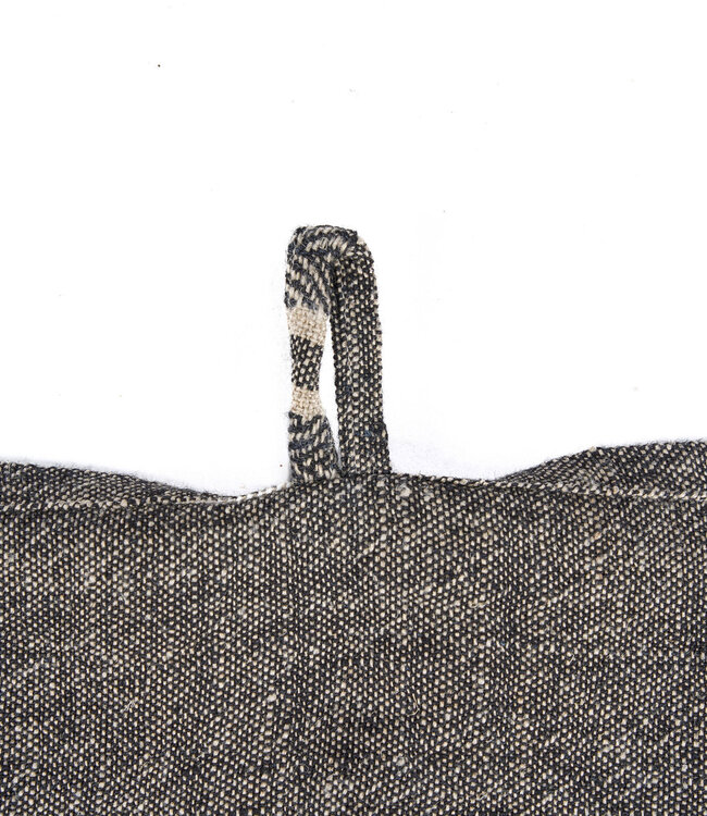 Bazar Bizar Antwerp The Linen Dash keukendoek - naturel zwart - 50x70