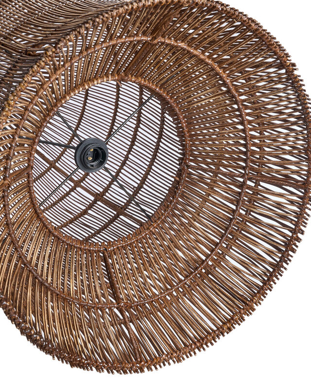 Bazar Bizar Antwerp De gevlochten belvormige hanglamp - Donker walnoot - XL