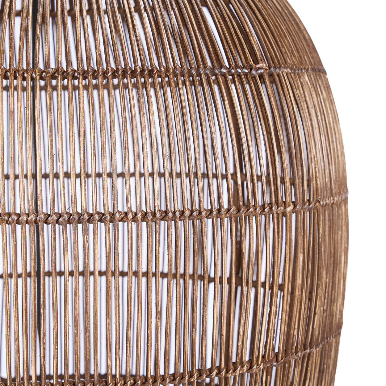 Bazar Bizar Antwerp De gevlochten belvormige hanglamp - Donker walnoot - XL