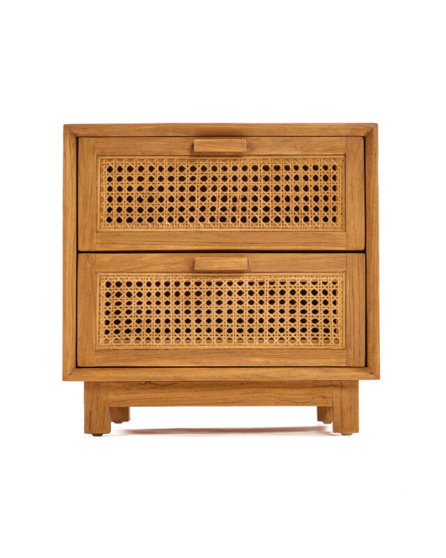 Bazar Bizar Antwerp Nachtkastje Harmony - naturel - 51x48x48 cm