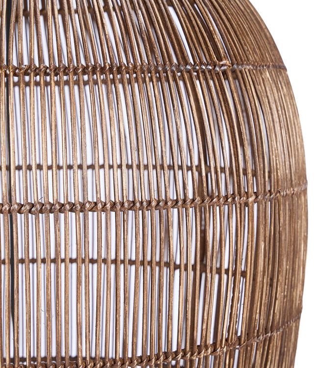 Bazar Bizar Antwerp De gevlochten belvormige hanglamp - Donker walnoot - XL