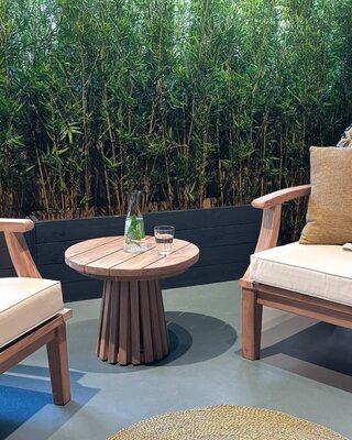 Rene Houtman Cindo Tuintafel | Teakhout | H40 x D50 cm