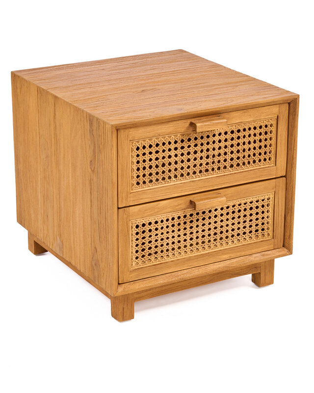 Bazar Bizar Antwerp Nachtkastje Harmony - naturel - 51x48x48 cm