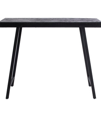 Bazar Bizar Antwerp Visgraat Hoge Tafel - Zwart - 140 cm
