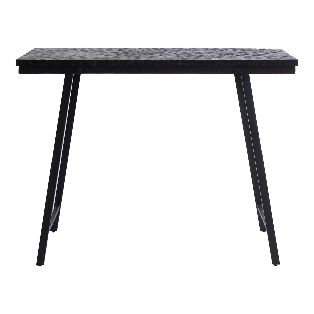 Bazar Bizar Antwerp Visgraat Hoge Tafel - Zwart - 140 cm