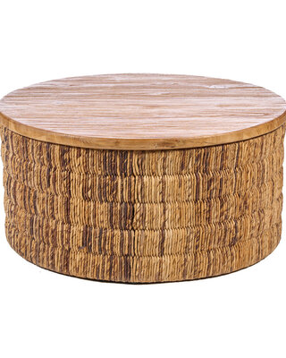 Bazar Bizar Antwerp Abaca ronde naturel Magani salontafel - naturel