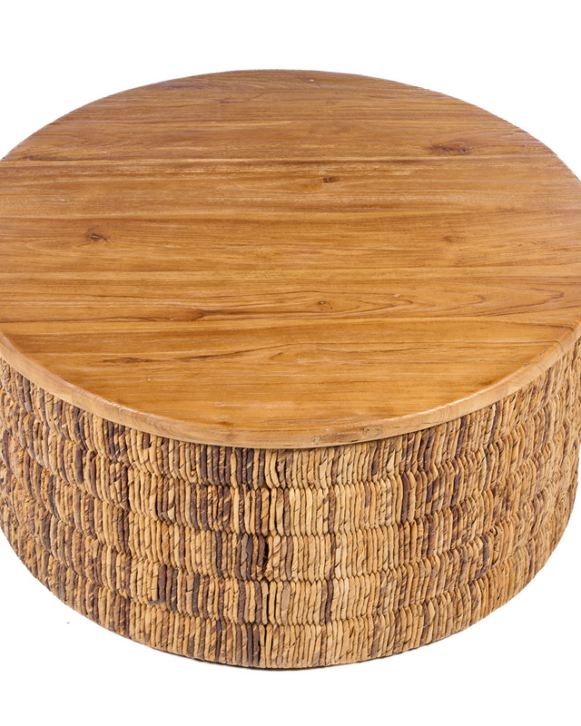 Bazar Bizar Antwerp Abaca ronde naturel Magani salontafel - naturel