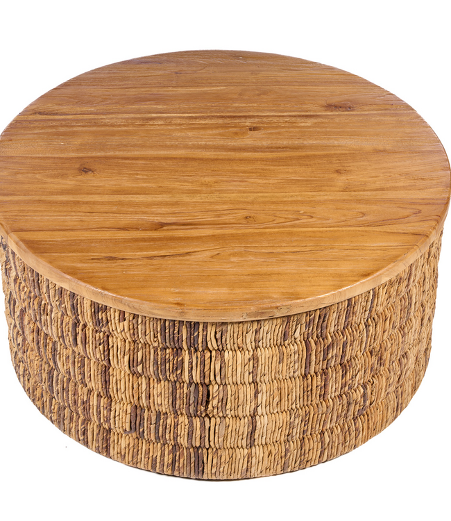 Bazar Bizar Antwerp Abaca ronde naturel Magani salontafel - naturel