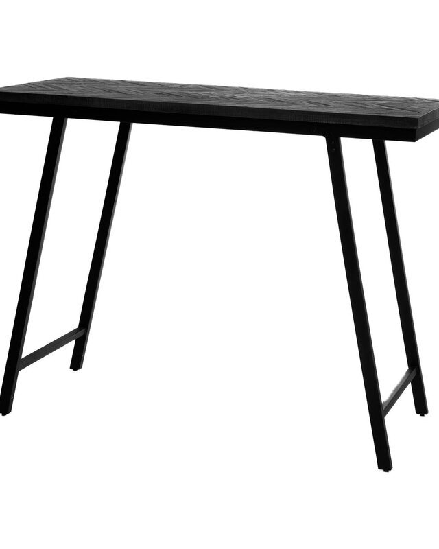Bazar Bizar Antwerp Visgraat Hoge Tafel - Zwart - 140 cm