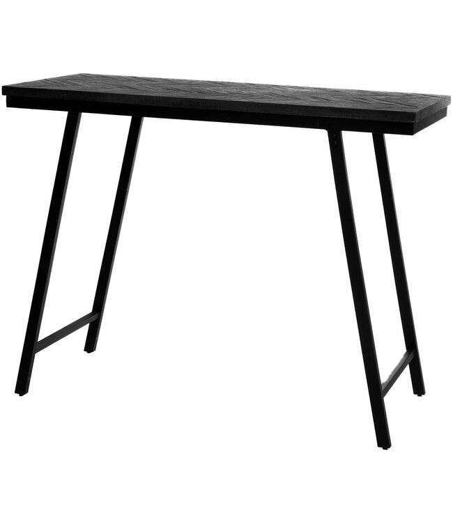 Bazar Bizar Antwerp Visgraat Hoge Tafel - Zwart - 140 cm