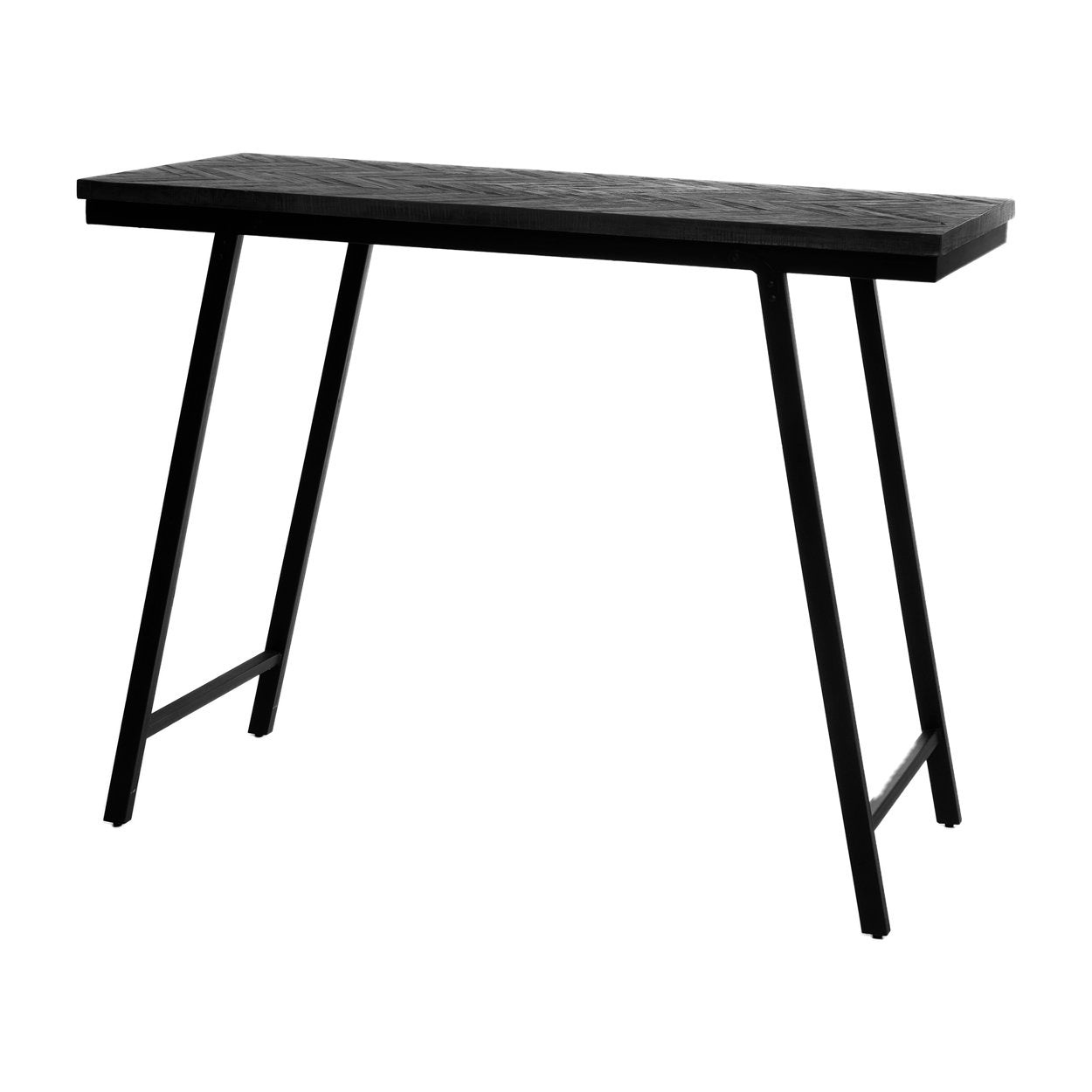 Bazar Bizar Antwerp Visgraat Hoge Tafel - Zwart - 140 cm