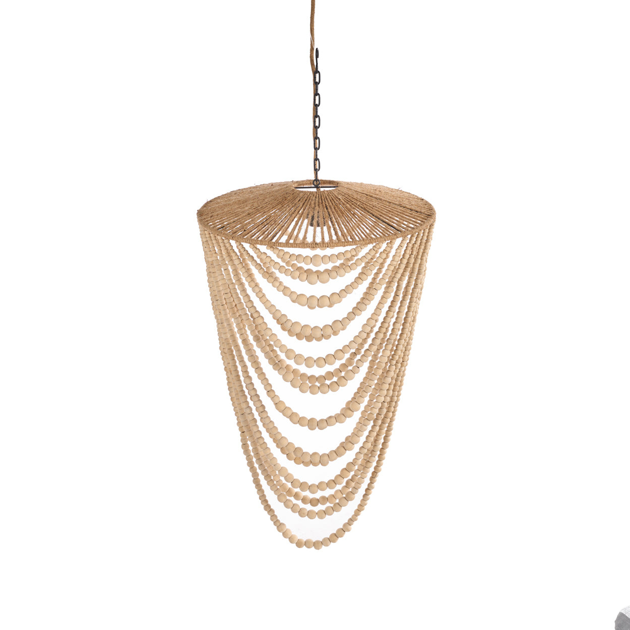 Bazar Bizar Antwerp Hanglamp Natuurlijk Hout - IJzer Indonesië - L