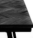Bazar Bizar Antwerp Visgraat Hoge Tafel - Zwart - 140 cm