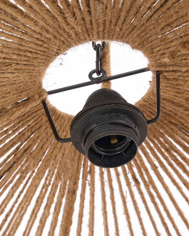 Bazar Bizar Antwerp Hanglamp Natuurlijk Hout - IJzer Indonesië - L