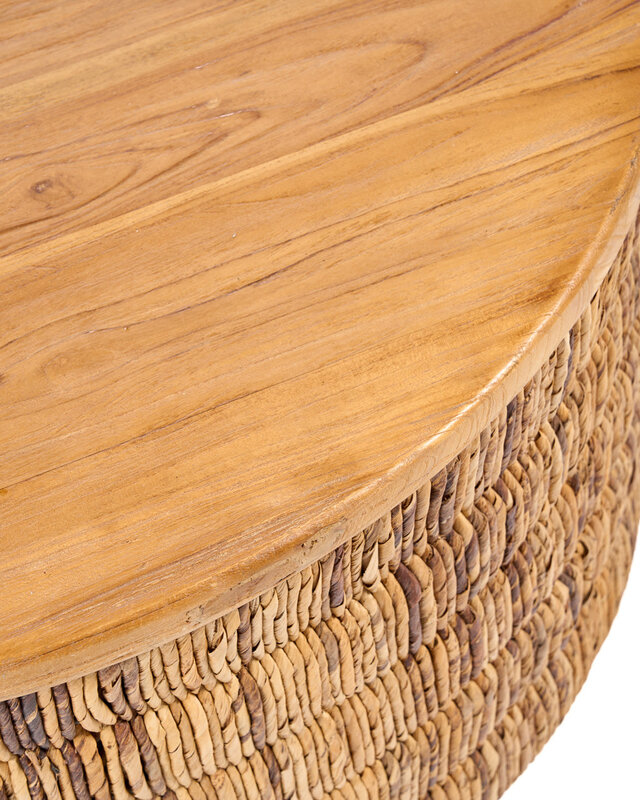 Bazar Bizar Antwerp Abaca ronde naturel Magani salontafel - naturel