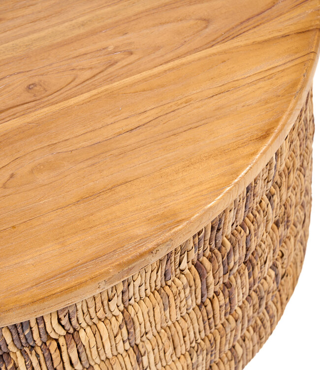 Bazar Bizar Antwerp Abaca ronde naturel Magani salontafel - naturel