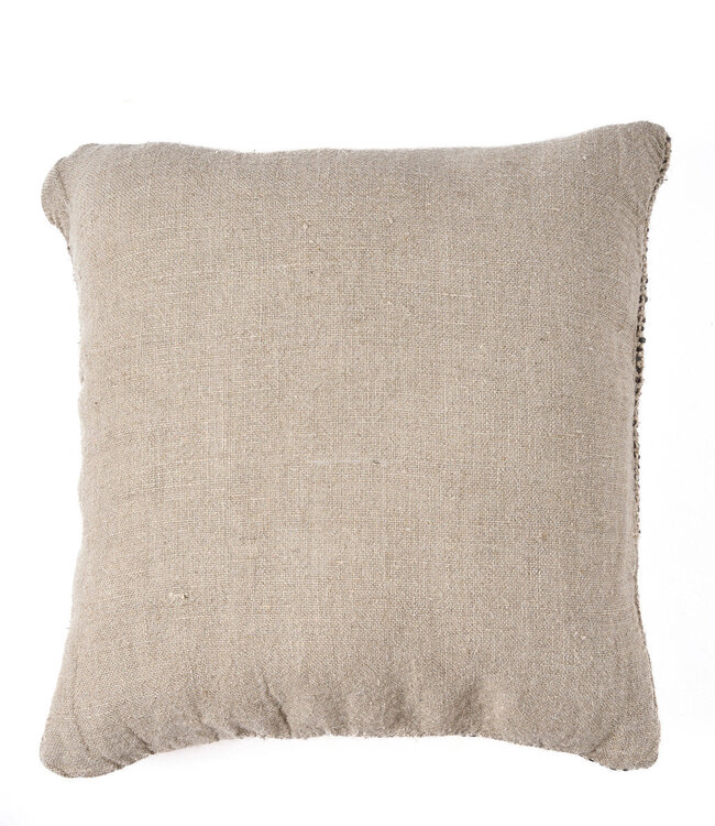 Bazar Bizar Antwerp De kussenhoes met linnenstructuur - natuurlijk zwart