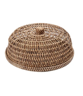 Bazar Bizar Antwerp De rotan voedselkap - naturel bruin - M