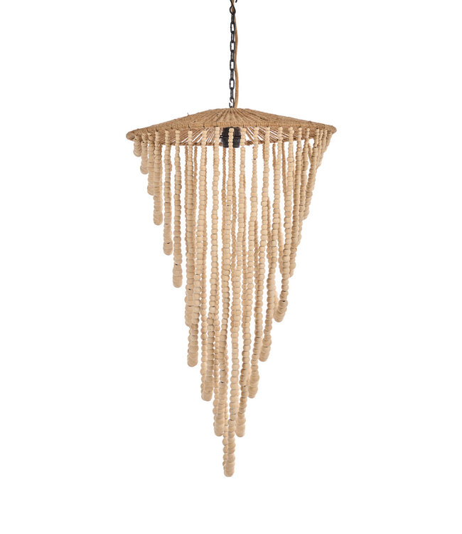 Bazar Bizar Antwerp Hanglamp Natuurlijk Hout - IJzer Indonesië - L