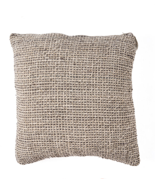 Bazar Bizar Antwerp De kussenhoes met linnenstructuur - natuurlijk zwart