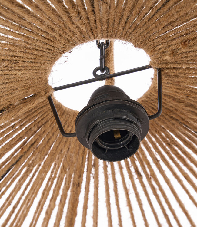 Bazar Bizar Antwerp Hanglamp Natuurlijk Hout - IJzer Indonesië - L