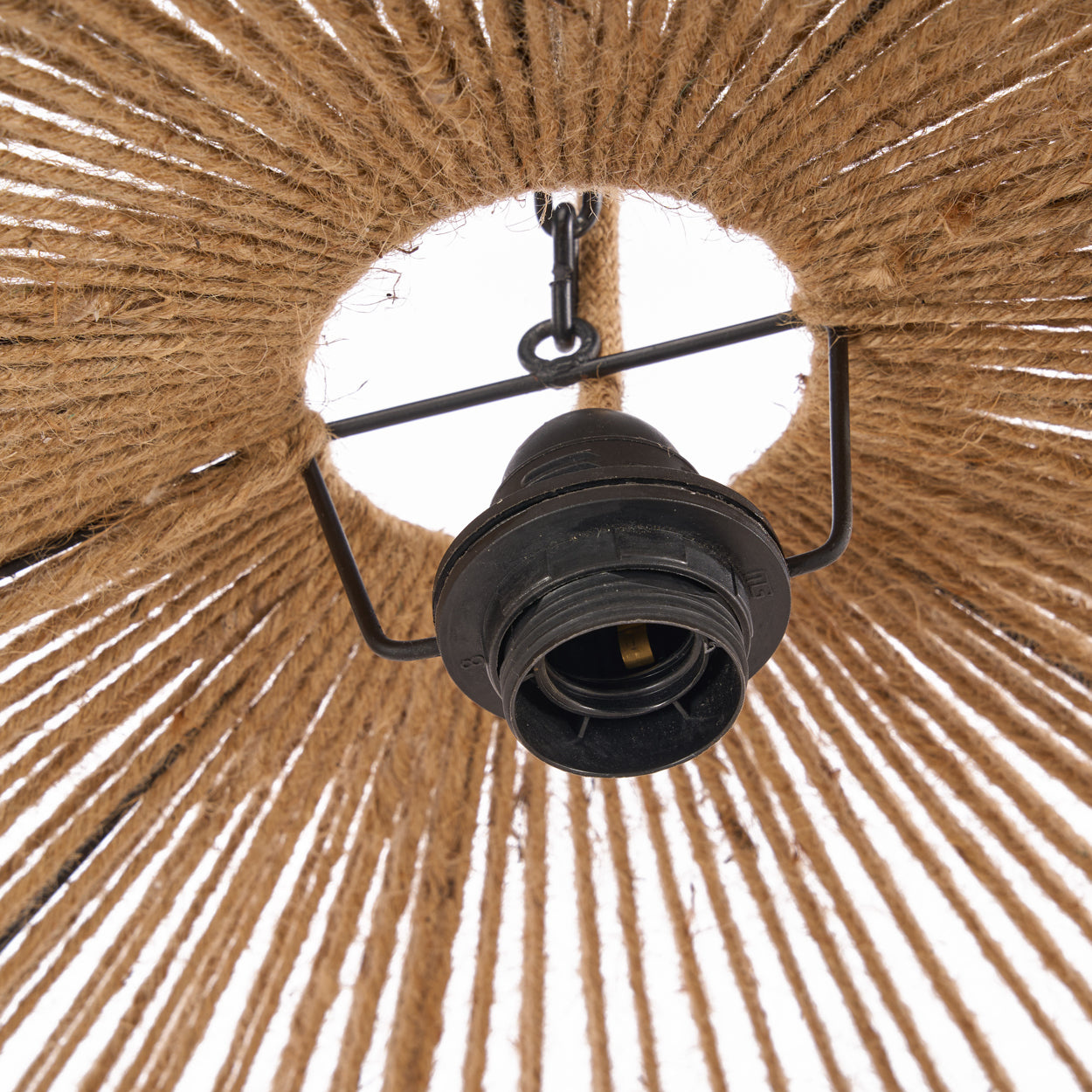 Bazar Bizar Antwerp Hanglamp Natuurlijk Hout - IJzer Indonesië - L