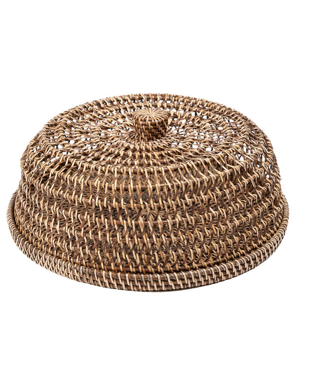 Bazar Bizar Antwerp De rotan voedselkap - naturel bruin - M