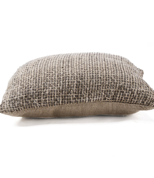 Bazar Bizar Antwerp De kussenhoes met linnenstructuur - natuurlijk zwart