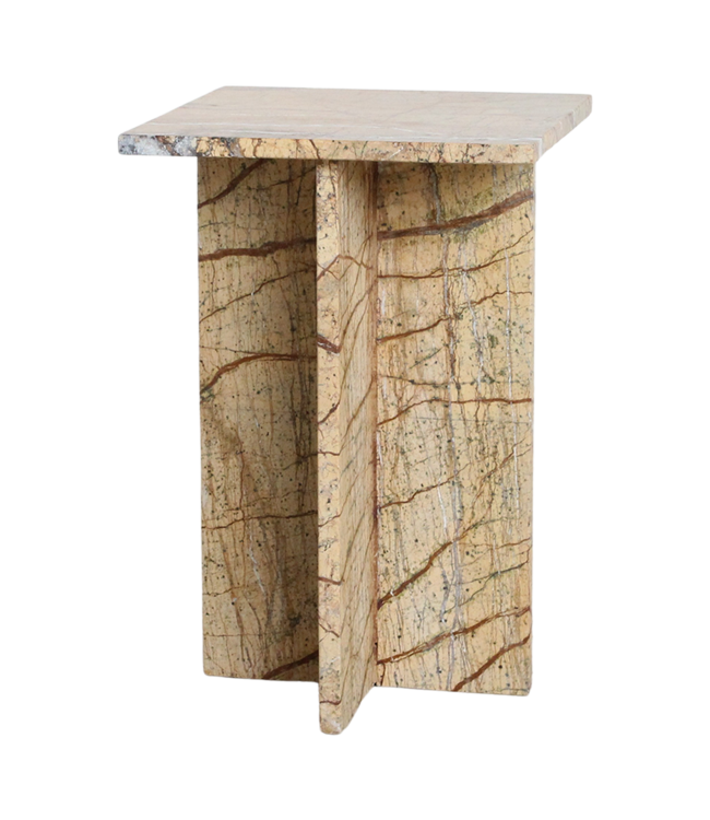 Raw Materials Amsterdam Seoel Marmeren Bijzettafel | Bizar | 35x35x50 cm