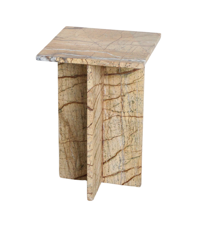 Raw Materials Amsterdam Seoel Marmeren Bijzettafel | Bizar | 35x35x50 cm