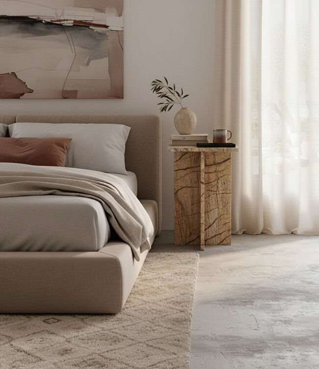 Raw Materials Amsterdam Seoel Marmeren Bijzettafel | Bizar | 35x35x50 cm