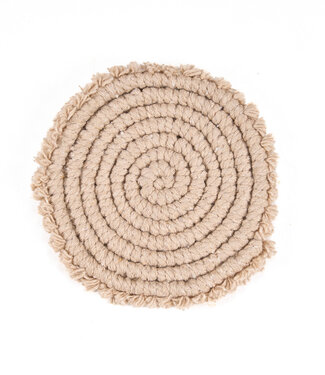 Bazar Bizar Antwerp De katoenen onderzetter - beige - H1 x B12 cm