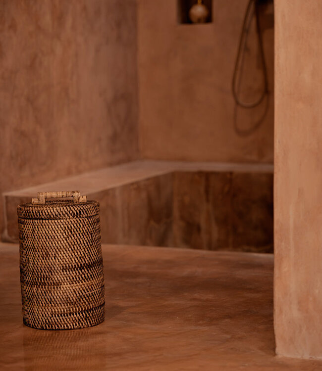 Bazar Bizar Antwerp De hoge rotanmand - natuurlijk bruin