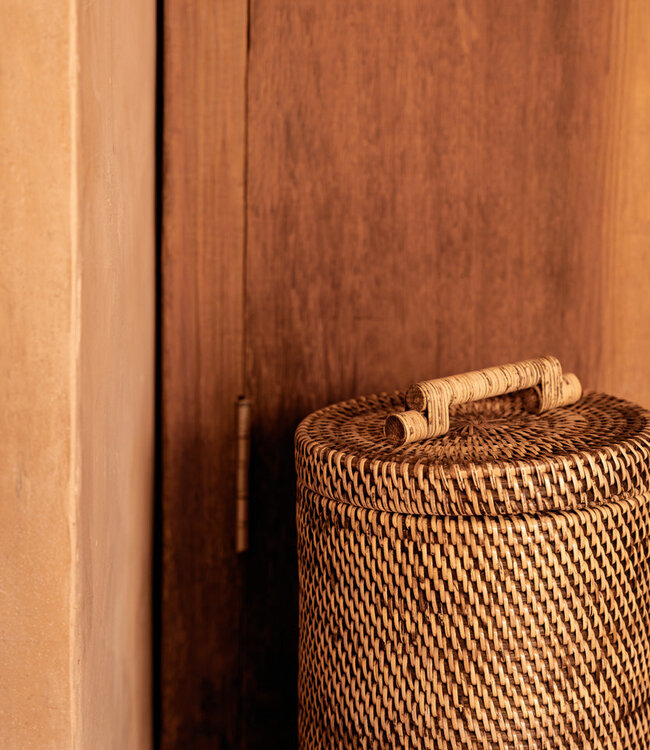 Bazar Bizar Antwerp De hoge rotanmand - natuurlijk bruin