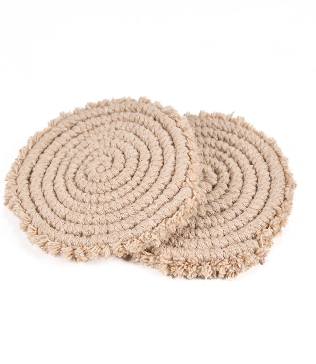 Bazar Bizar Antwerp De katoenen onderzetter - beige - H1 x B12 cm