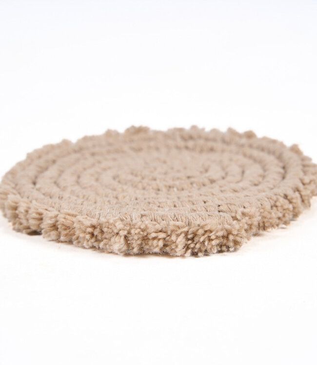 Bazar Bizar Antwerp De katoenen onderzetter - beige - H1 x B12 cm