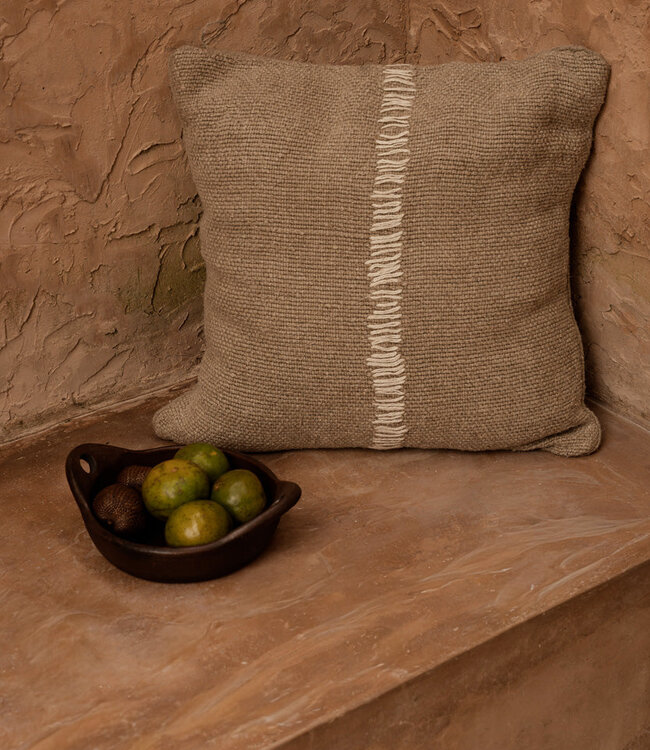 Bazar Bizar Antwerp De Linnensteek Kussenhoes - Natuurwit