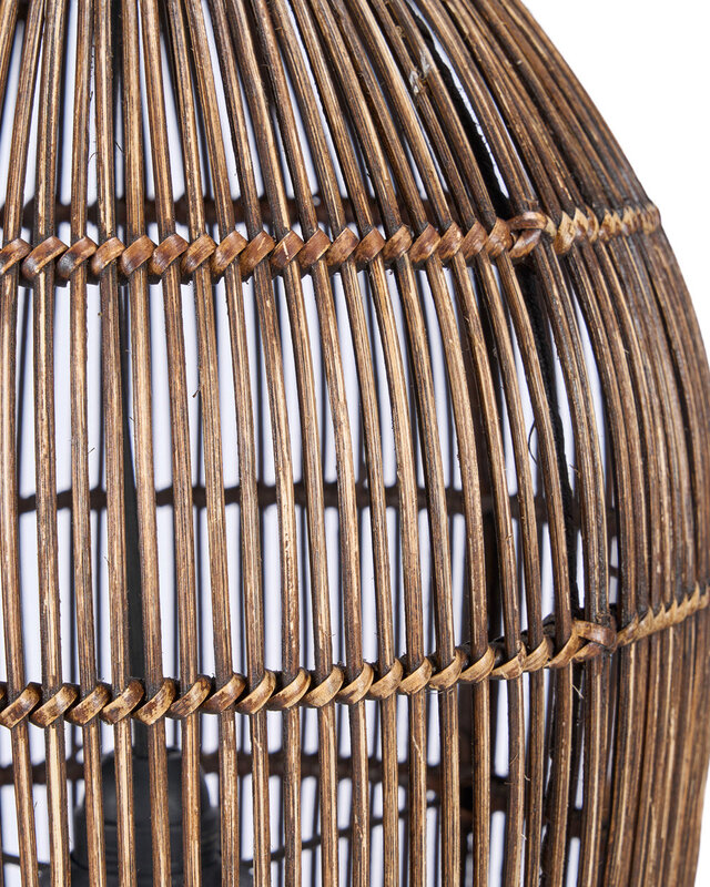 Bazar Bizar Antwerp De geweven bel-hanglamp - Donker walnoot - S